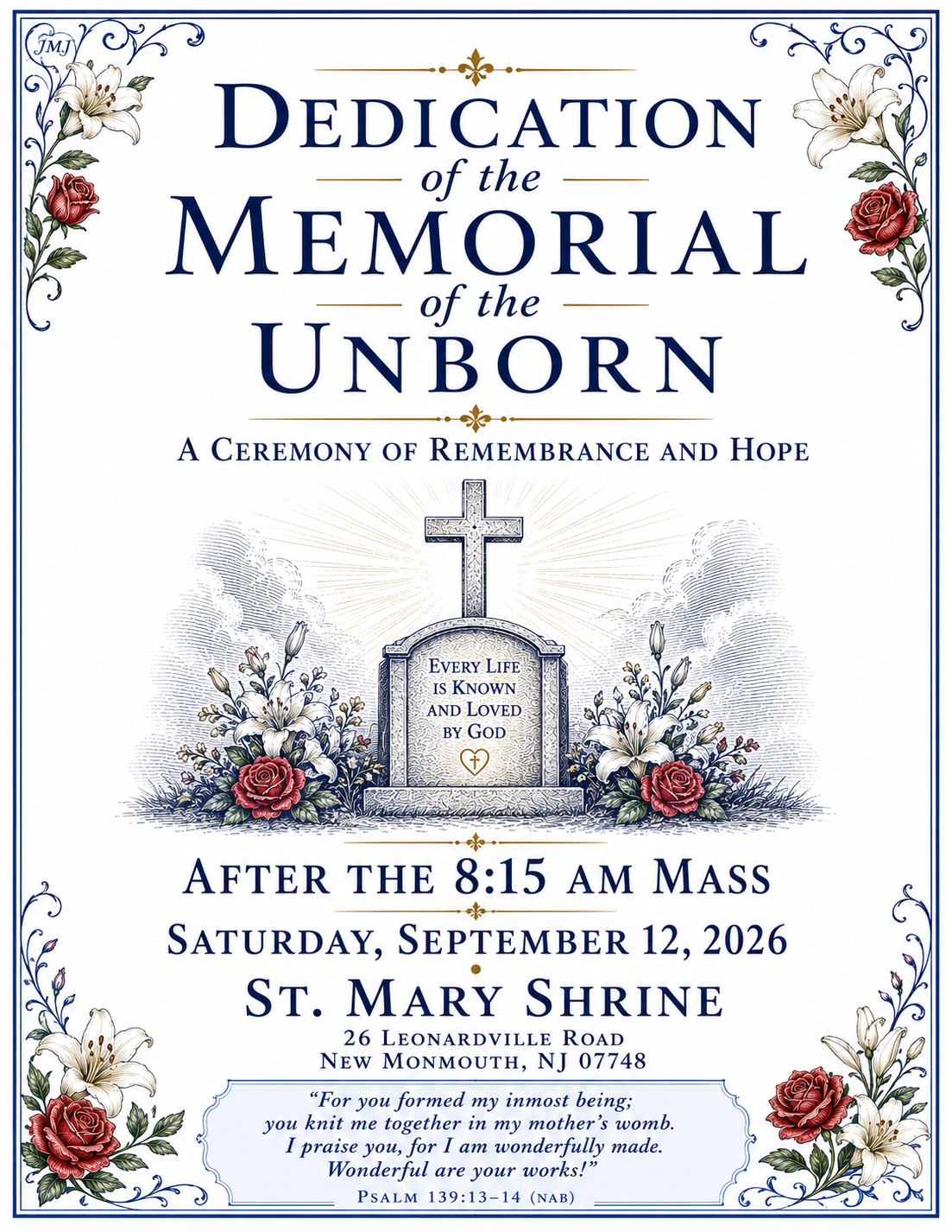 Dedication of the Memorial of the Unborn